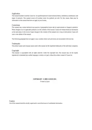 Canon iR2270, iR2870, iR3570, iR4570 Service Manual - Comprehensive Guide for Installation & Maintenance Preview image 3