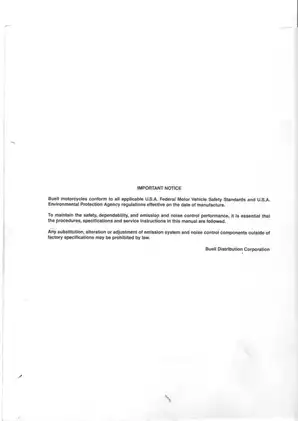 1999-2000 Buell Lightning X1 Motorcycle Service Manual - Comprehensive Repair and Maintenance Guide Preview image 2