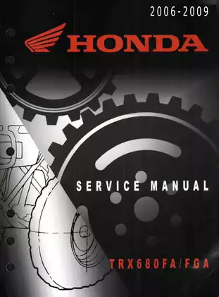 2006-2009 Honda Rincon TRX 680, TRX 680FA, TRX 680FGA repair and service manual Preview image 1