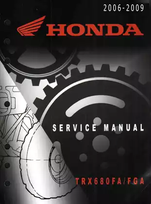 Honda ATV Service Manual (2006-2009) - Comprehensive Maintenance & Repair Guide Preview image 1