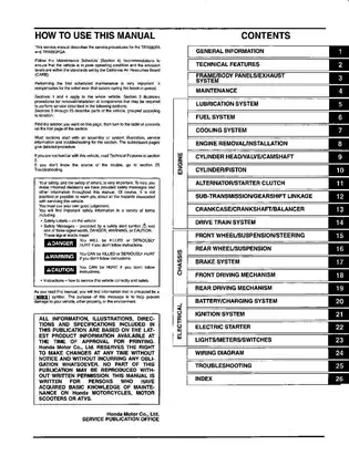 Honda ATV Service Manual (2006-2009) - Comprehensive Maintenance & Repair Guide Preview image 3