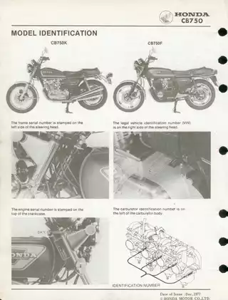1977 Honda CB750K8, CB750F3 shop manual Preview image 3