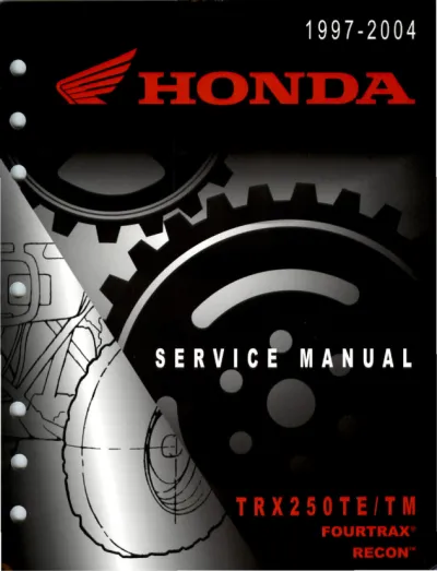 Preview: Honda TRX250TE/TM Fourtrax ATV Service Manual 1997–2004 (P/N 61TX400)