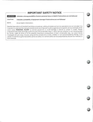 Honda TRX250™ Recon Service and Repair Manual Preview image 5