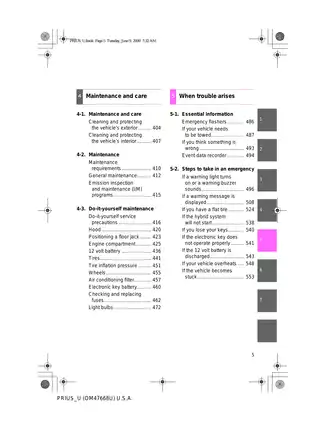 2010 Toyota Prius owners manual Preview image 5