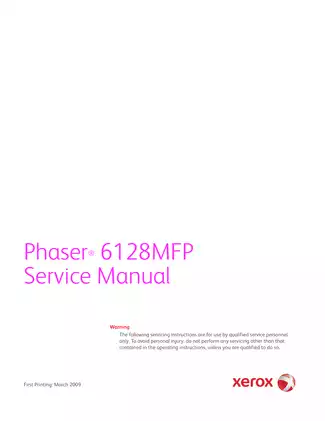 Xerox Phaser 6128 multifunction color laser printer service manual Preview image 3