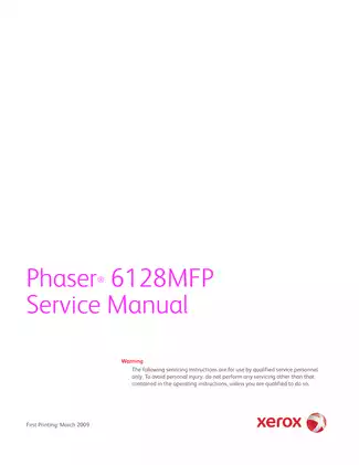 Xerox Phaser 6128MFP Service Manual - Comprehensive Guide for Maintenance and Repair Preview image 3