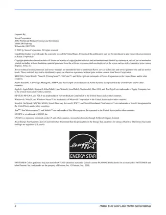Xerox Phaser 6130 Color Laser Printer Service Manual Preview image 4