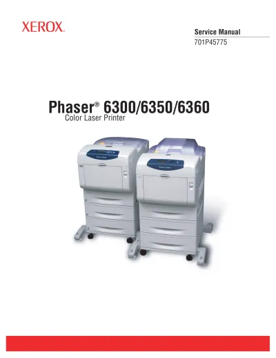 Preview: Xerox Phaser 6300/6350/6360 Color Laser Printer Factory Service Manual (P/N 701P45775, 2007)