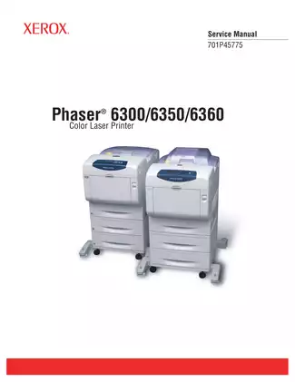 Xerox Phaser 6300/6350/6360 Color Laser Printer Service Manual