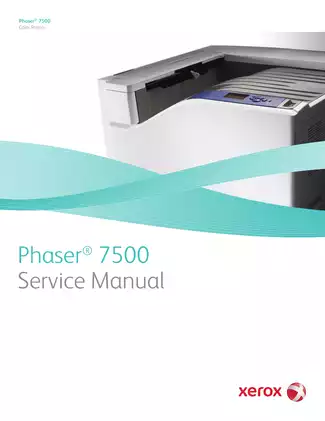 Xerox Phaser 7500 series service manual Preview image 1
