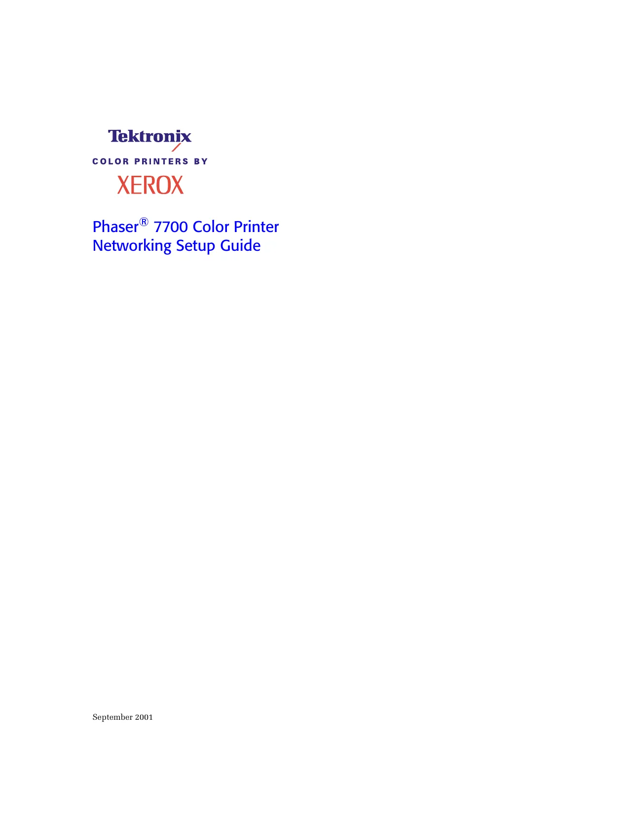 Xerox Tektronix Phaser 7700 color laser printer service manual Preview image 2