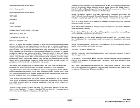 Xerox Phaser 8860 MFP service documentation Preview image 2