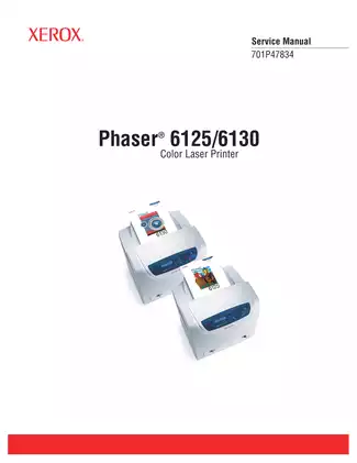 Xerox Phaser 6125/6130 Color Laser Printer Service Manual PDF Download