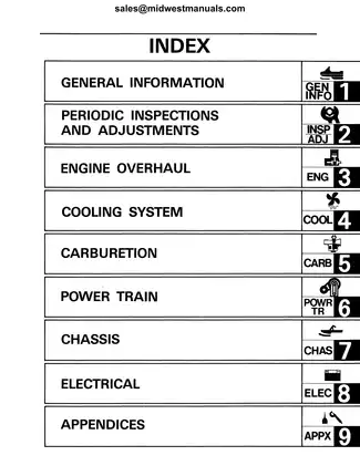 1986-1990 Yamaha Inviter 300 Snowmobile Service Manual Preview image 3