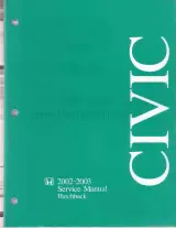 2002–2003 Honda Civic Si / SiR (Canada) Factory Service Manual (P/N 08718-0009) – preview page 1