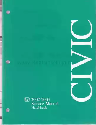 Honda Civic 2002-2003 Complete Service Manual