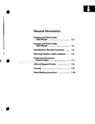 2002-2003 Honda Civic hatchback service manual Preview image 3