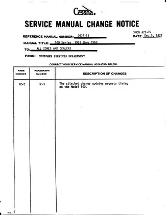 Cessna 100-Series Aircraft Service Manual (1963-1968) Preview image 4
