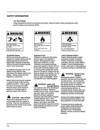 Kohler Magnum M8, M10, M12, M14, M16 service manual Preview image 4