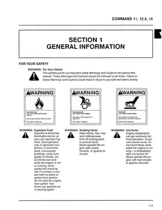 Kohler Command 11 hp, 12.5 hp, 14 hp engine horizontal crankshaft service manual Preview image 3