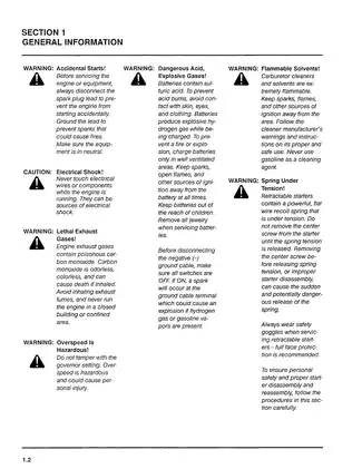 Kohler Command 11 hp, 12.5 hp, 14 hp engine horizontal crankshaft service manual Preview image 4