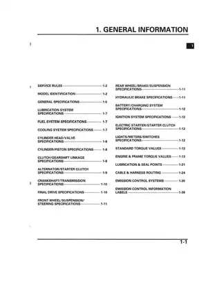 Honda Motorcycle Service Manual for Model VI7500 (2005) Preview image 4