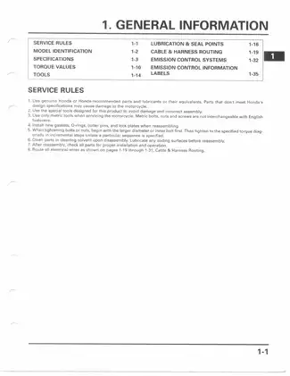 2002-2006 Honda VTX 1300 S, VTX 1300 R repair and service manual Preview image 3