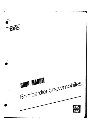 1985 Bombardier Snowmobiles Shop Manual - Comprehensive Maintenance & Parts Guide Preview image 3