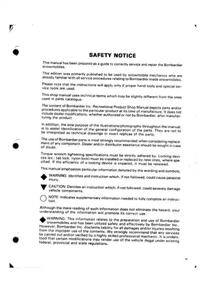 1985 Bombardier Snowmobiles Shop Manual - Comprehensive Maintenance & Parts Guide Preview image 5