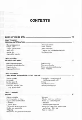 1984-1986 Honda 500cc V-Fours Motorcycle Service Manual Preview image 3