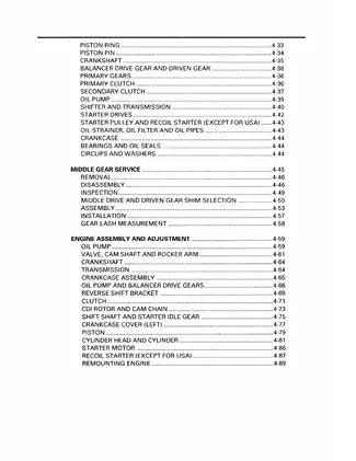 Yamaha YFM35FXG ATV Service Manual (2007-2022) Preview image 5