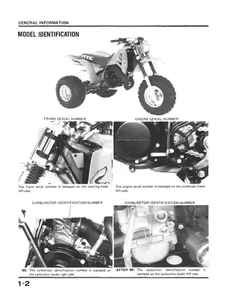 1985-1986 Honda ATC250R shop manual Preview image 5