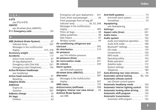 Mercedes-Benz C-Class Operator's Manual - Comprehensive Guide for Owners Preview image 5