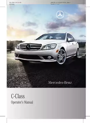 Mercedes-Benz C-Class Operator's Manual (2009) - Comprehensive Guide