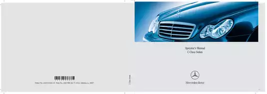 2017 Mercedes-Benz C-Class Sedan Operator's Manual PDF