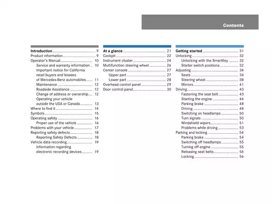 2007 Mercedes-Benz C230 Sport owners manual Preview image 4