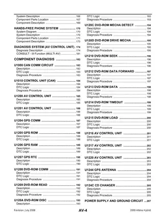 2009 Nissan Altima Hybrid repair and service manual Preview image 4