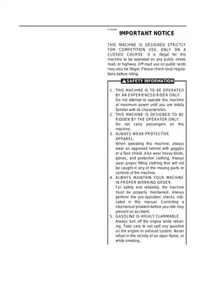 Yamaha YZ Series Comprehensive Service Manual Preview image 3