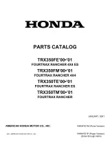2001 Honda FourTrax Rancher TRX350FE, TRX350FM, TRX350TE, TRX350TM Parts Catalog Manual (P/N 0-8019–8683-4) – preview page 1