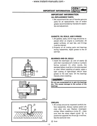 Yamaha VT Series Service Manual - Comprehensive Guide for VTABSOT, VT480GTT, and VT480TET Models Preview image 5