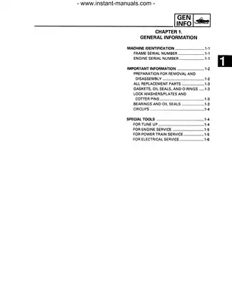 1993-2000 Yamaha VK540, VK540E repair manual Preview image 2