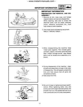 1993-2000 Yamaha VK540, VK540E repair manual Preview image 4