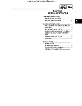 1994-2001 Yamaha Venture Vmax 500 snowmobile repair manual Preview image 3