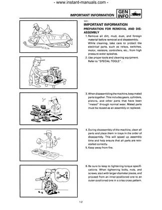 1994-2001 Yamaha Venture Vmax 500 snowmobile repair manual Preview image 5