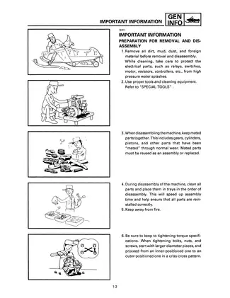 1994-2006 Yamaha Venture V-max 600 snowmobile repair manual Preview image 5