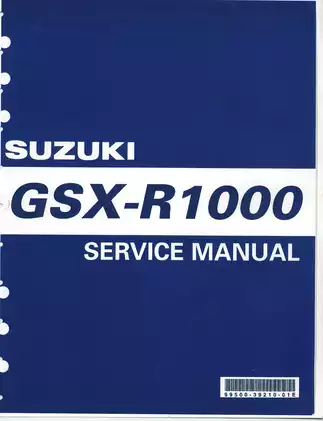 2001-2002 Suzuki GSX-R1000 service manual Preview image 1
