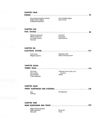 1970-1979 Bombardier Ski-Doo Elan, Olympique, T'NT, R/V, Citation, Everest Blizzard Ski-Doo snowmobile service repair manual Preview image 4