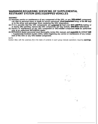 1990-1999 Mitsubishi Eclipse Spyder service manual Preview image 2