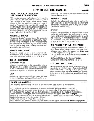 1990-1999 Mitsubishi Eclipse Spyder service manual Preview image 5